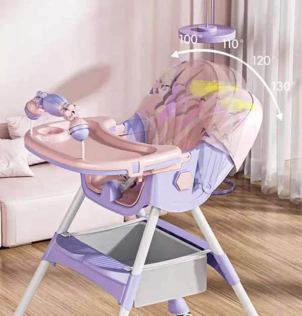 Multifunctional Baby High Chair with Adjustable Height, Wholesale - 图片 7