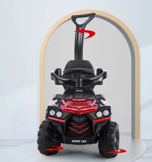 Kids' Electric Ride-On Car – 2-in-1 Motor & Glide Mode, Rotating Gatling Steering, Remote Control - 图片 2