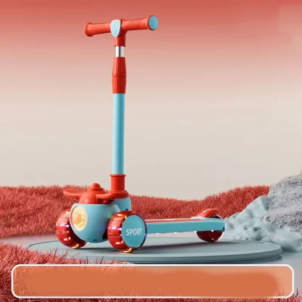 4-Height Adjustable Kids Scooter with LED Light-Up Wheels & Music, Wholesale