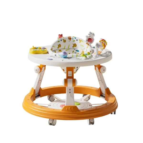 360° Rotating Baby Walker with Music Panel & Convertible Toy Table