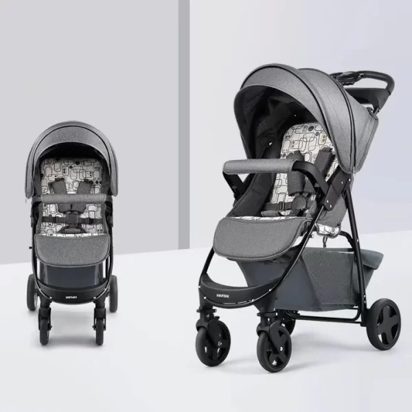 Lightweight Baby Stroller – Quick Fold, Adjustable Seat & Footrest, Extra Storage - 图片 2