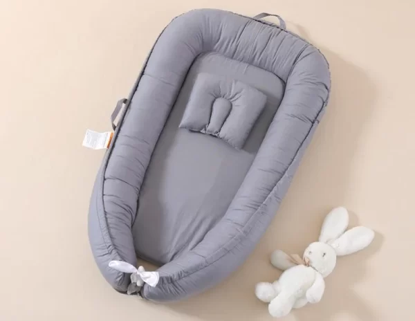 Pure Color Double-Sided Baby Lounger for Newborn, Soft Breathable, Wholesale - 图片 3