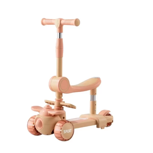 4-Height Adjustable Kids Scooter with LED Light-Up Wheels & Music, Wholesale - 图片 3