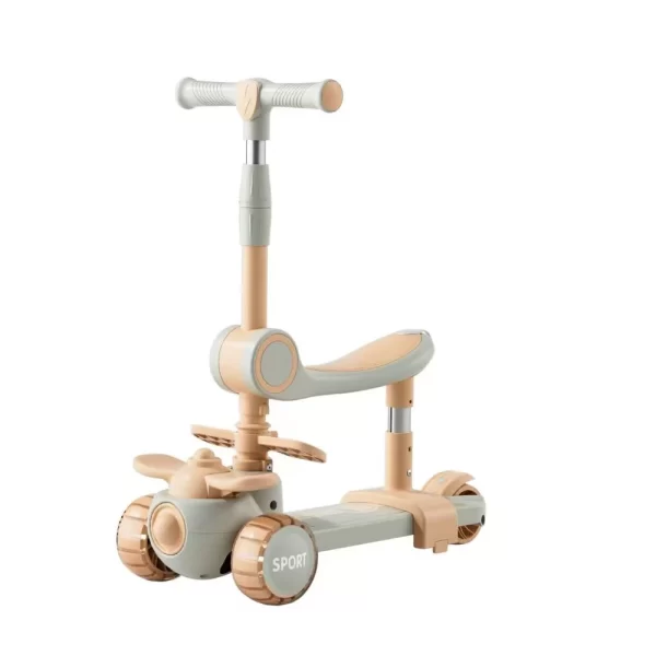 4-Height Adjustable Kids Scooter with LED Light-Up Wheels & Music, Wholesale - 图片 4