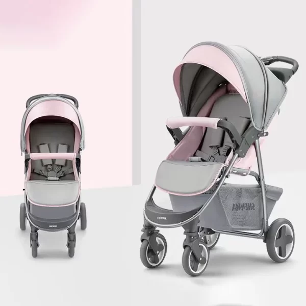 Lightweight Baby Stroller – Quick Fold, Adjustable Seat & Footrest, Extra Storage - 图片 3
