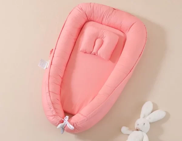 Pure Color Double-Sided Baby Lounger for Newborn, Soft Breathable, Wholesale