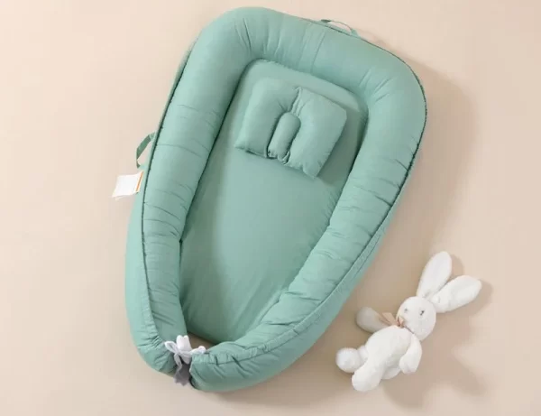 Pure Color Double-Sided Baby Lounger for Newborn, Soft Breathable, Wholesale - 图片 5