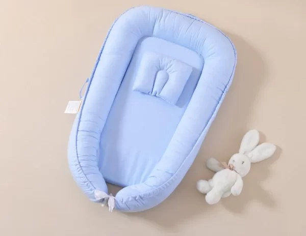 Pure Color Double-Sided Baby Lounger for Newborn, Soft Breathable, Wholesale - 图片 4