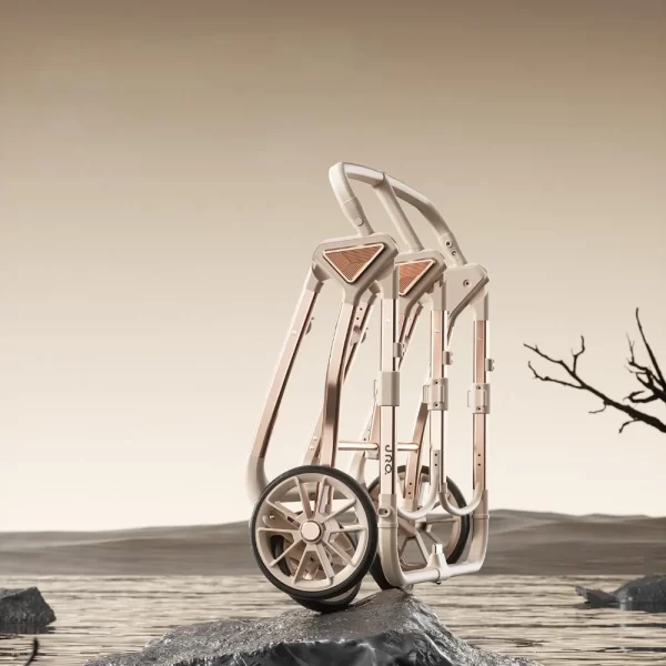 Side by Side Twin Baby Stroller Heavy-Duty Aluminum Frame One-Step Fold Double Baby Pram, Wholesale - 图片 2