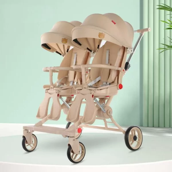 Lightweight Double Stroller Side by Side for Infant Toddler Twin Stroller for Distributor - 图片 6