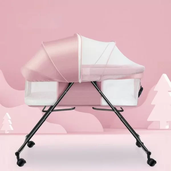Baby Rocking Bassinet Bed Bedside Sleeper with Wheels for Newborns & Infants, Wholesale - 图片 2