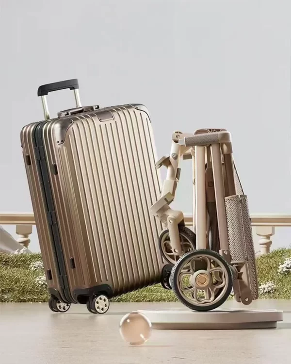 One-Second Fold Baby Stroller Dual Handlebar Aluminum Frame for Distributor - 图片 2