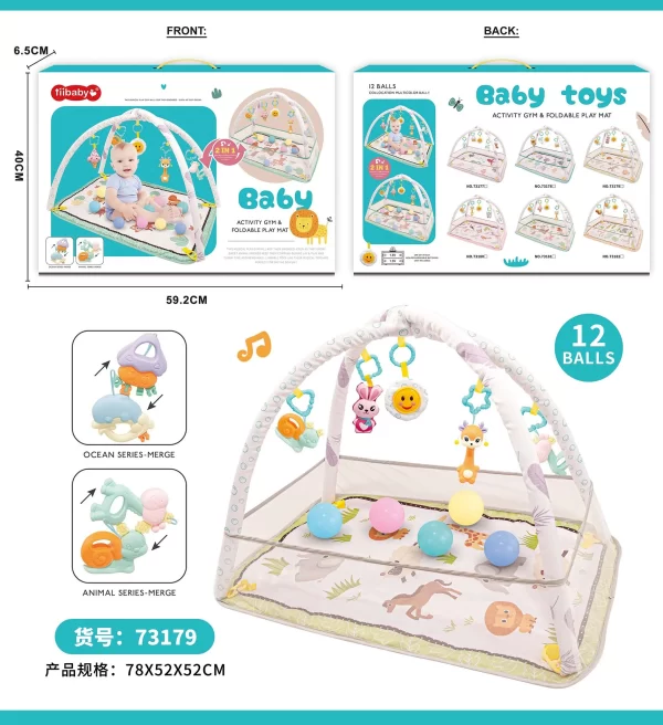 Foldable Baby Play Gym Mat Baby Activity Play Mat for Infant Newborns Babies for Distributor - 图片 5