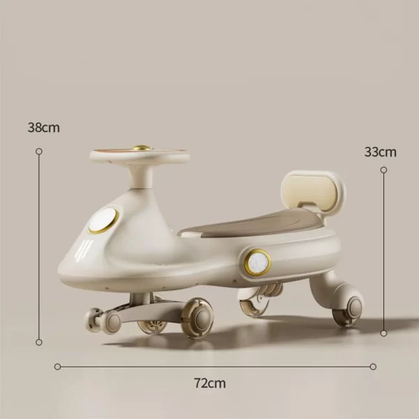 Baby Wiggle Car Swing Car with LED Flashing Wheels and Music for Kids, Wholesale - 图片 6
