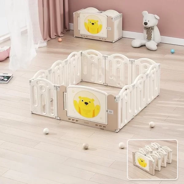 Baby Playpen Folding Safety Play Yard for Children Indoor Plastic Kids Playpen, Wholesale - 图片 7