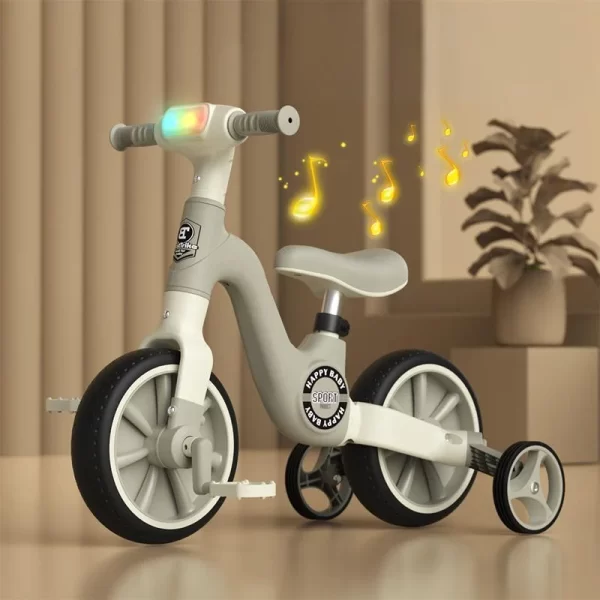 2 in 1 Kids Balance Bikes Convertible Tricycle with Adjustable Seat and Removable Pedal for Distributor - 图片 4