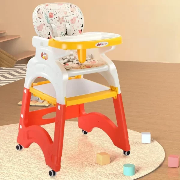 Multi-Functional Baby High Chair, Convertible to Play Table, 5-Point Harness, & Adjustable Tray, Wholesale