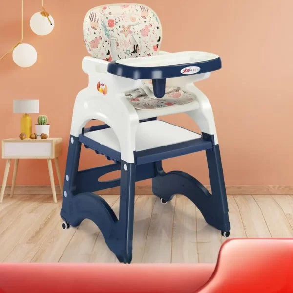 Multi-Functional Baby High Chair, Convertible to Play Table, 5-Point Harness, & Adjustable Tray, Wholesale - 图片 6