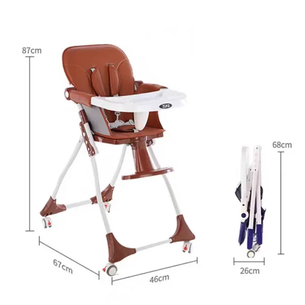 Baby High Chair, Convertible Foldable Dining Seat with Extendable Tray, Wholesale - 图片 2