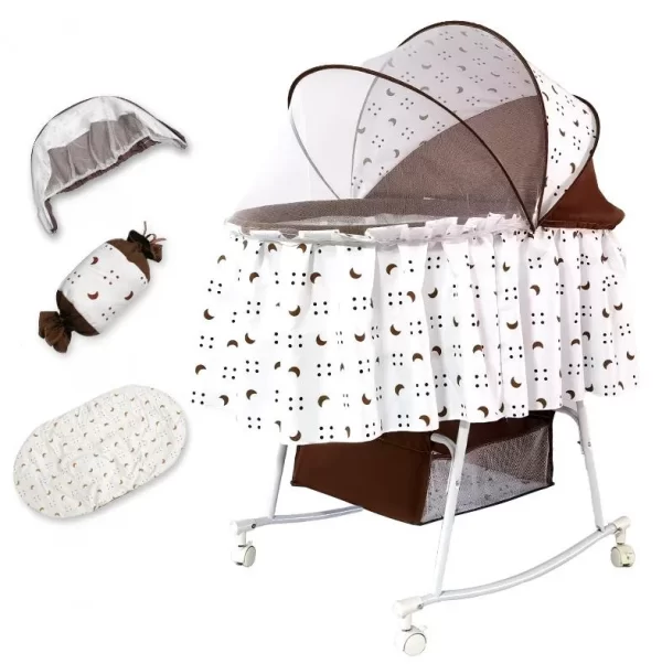 Portable 2-in-1 Bassinet & Cradle Lightweight Baby Bassinet with Storage Basket, Wholesale - 图片 3