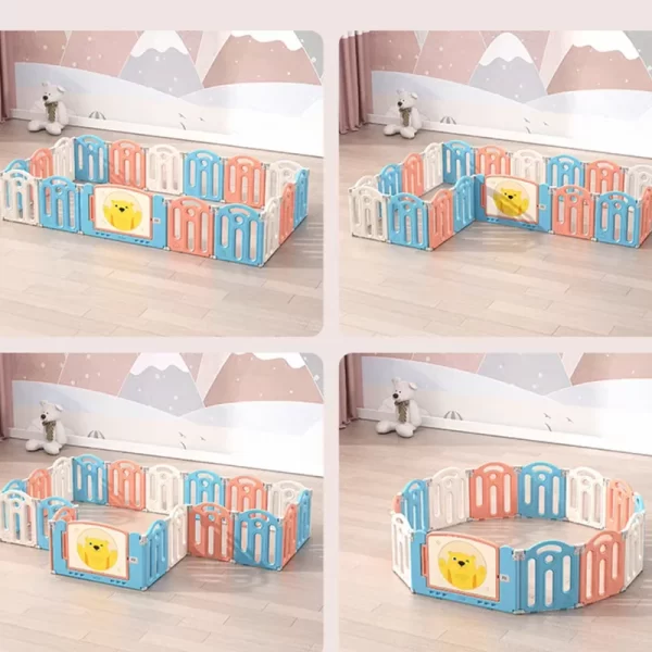 Baby Playpen Folding Safety Play Yard for Children Indoor Plastic Kids Playpen, Wholesale - 图片 5