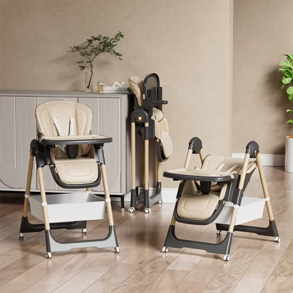 Multi-Functional Baby High Chair Adjustable Foldable Portable Baby Dining Chair, Wholesale - 图片 5