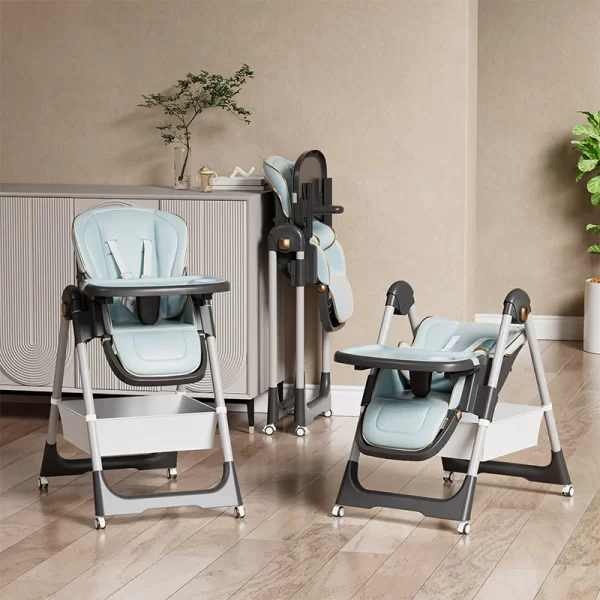 Multi-Functional Baby High Chair Adjustable Foldable Portable Baby Dining Chair, Wholesale - 图片 3