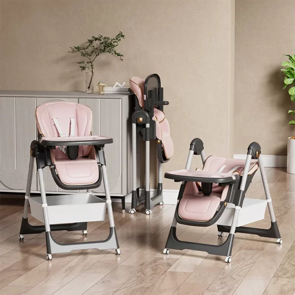Multi-Functional Baby High Chair Adjustable Foldable Portable Baby Dining Chair, Wholesale - 图片 2