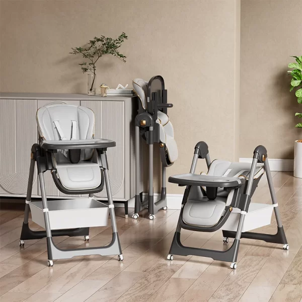 Multi-Functional Baby High Chair Adjustable Foldable Portable Baby Dining Chair, Wholesale - 图片 4