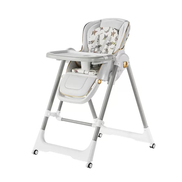 Foldable Baby High Chair 7 Height and 4 Recline Adjustable Kids Dining Chair for Distributor - 图片 6