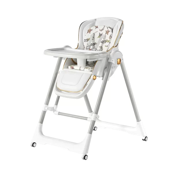 Foldable Baby High Chair 7 Height and 4 Recline Adjustable Kids Dining Chair for Distributor - 图片 5