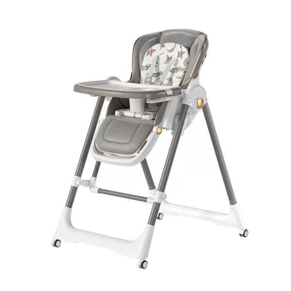Foldable Baby High Chair 7 Height and 4 Recline Adjustable Kids Dining Chair for Distributor - 图片 8