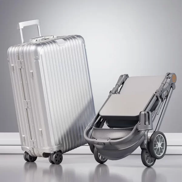 Quick Fold Baby Stroller Lie-Flat Recline Seat Lightweight Stroller with Oversized Canopy for Distributor - 图片 5