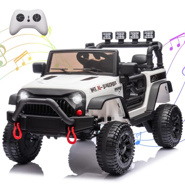 24V Kids Ride On Jeep Car, 400W Motor Ride On Toys w/Parents Remote Control, Electric Play Car with Four-Wheel Suspension