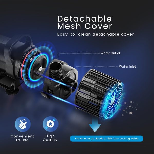 Electric 120W 2700GPH Submersible Water Pump for Koi Pond Pool Waterfall Fountains Fish Tank and Aquarium - 图片 2
