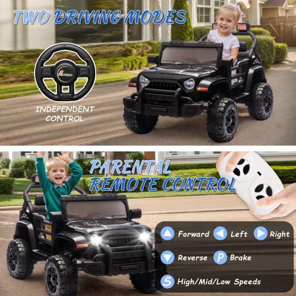 Ride on Truck Car, 12V Kids' Electric Vehicles W/Parents Control, Ride on Toys for Toddlers with Music - 图片 3