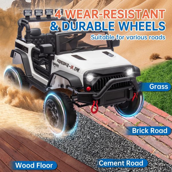 24V Kids Ride On Jeep Car, 400W Motor Ride On Toys w/Parents Remote Control, Electric Play Car with Four-Wheel Suspension - 图片 3