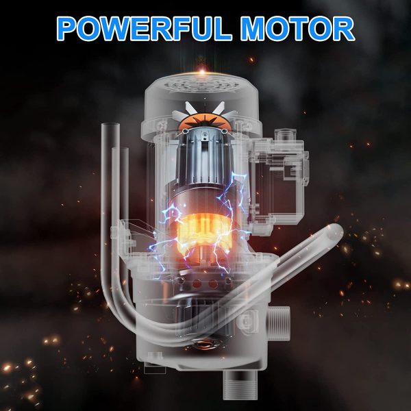Water Transfer Pump 110V Shallow Well Pump 1.2HP 1500GPH Electric Portable Garden Pressure Booster Pumps for Pool Draining Farm Irrigation Lake Lawn Sprinkler System - 图片 3