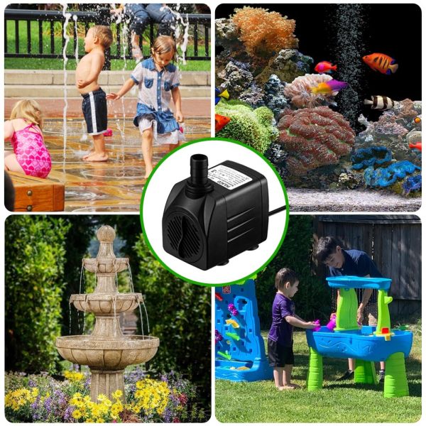 400GPH Submersible Water Pump with 5 ft Tubing, 25W durable fountain water pump for Pond Fountain, Aquariums Fish Tank, Statuary - 图片 6