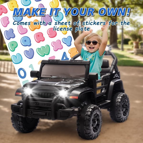 Ride on Truck Car, 12V Kids' Electric Vehicles W/Parents Control, Ride on Toys for Toddlers with Music - 图片 6