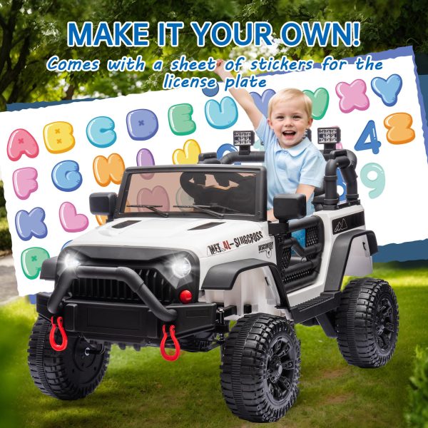 24V Kids Ride On Jeep Car, 400W Motor Ride On Toys w/Parents Remote Control, Electric Play Car with Four-Wheel Suspension - 图片 7