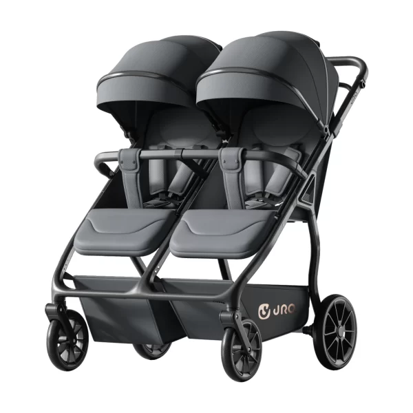 Side by Side Twin Baby Stroller Heavy-Duty Aluminum Frame One-Step Fold Double Baby Pram, Wholesale - 图片 8