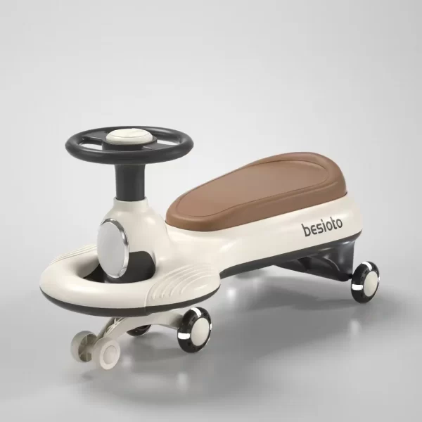 Baby Swing Car with LED Wheels, Anti-Tip Design, 360° Smooth Turning, Wholesale - 图片 7