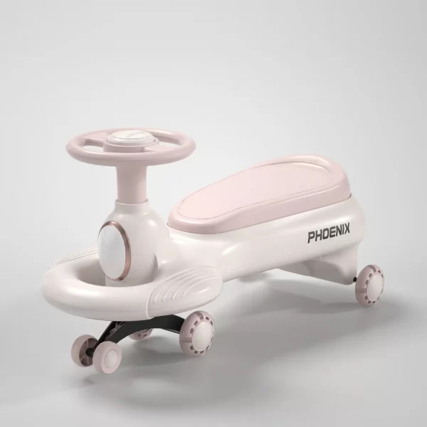 Baby Swing Car with LED Wheels, Anti-Tip Design, 360° Smooth Turning, Wholesale - 图片 8