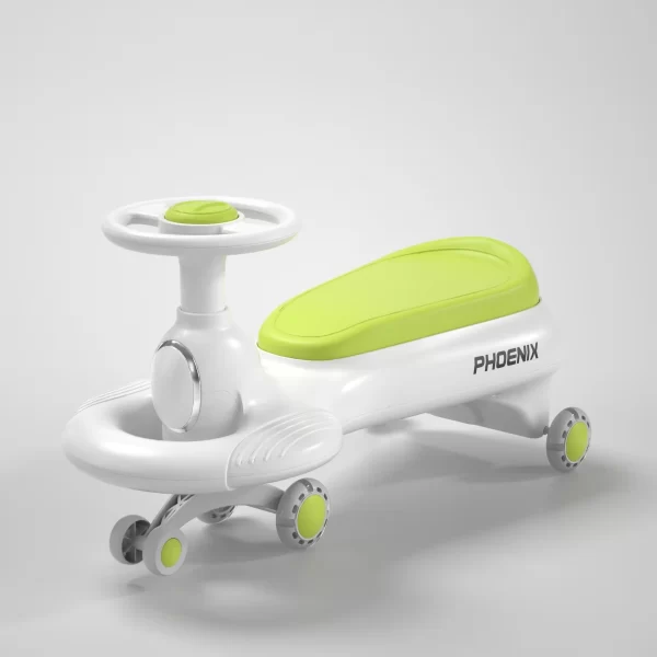 Baby Swing Car with LED Wheels, Anti-Tip Design, 360° Smooth Turning, Wholesale - 图片 9