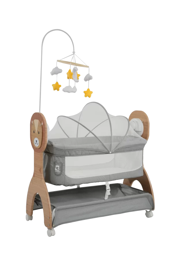 Baby Electric Rocking Bassinets Bed for Newborn with Night Light Storage Basket for Distributor - 图片 5