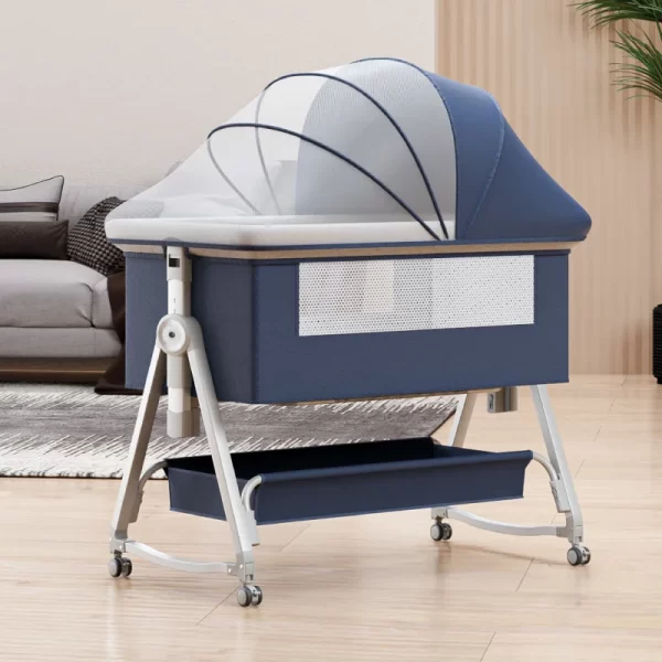 Convertible Baby Crib Baby Bed with Rocking Function 6-Level Adjustable Height, Wholesale - 图片 2