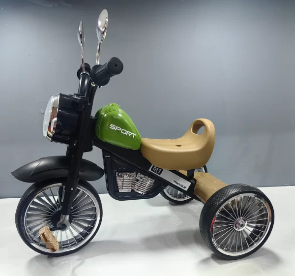 Kids Tricycle with LED Lights and Music High-Carbon Steel Safe and Fun Toddler Bike, Wholesale - 图片 2