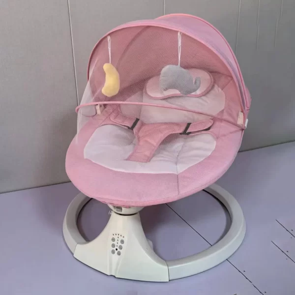 Premium Baby Electric Rocking Chair 5-Speed Swing with Music Remote Control, Wholesale - 图片 2
