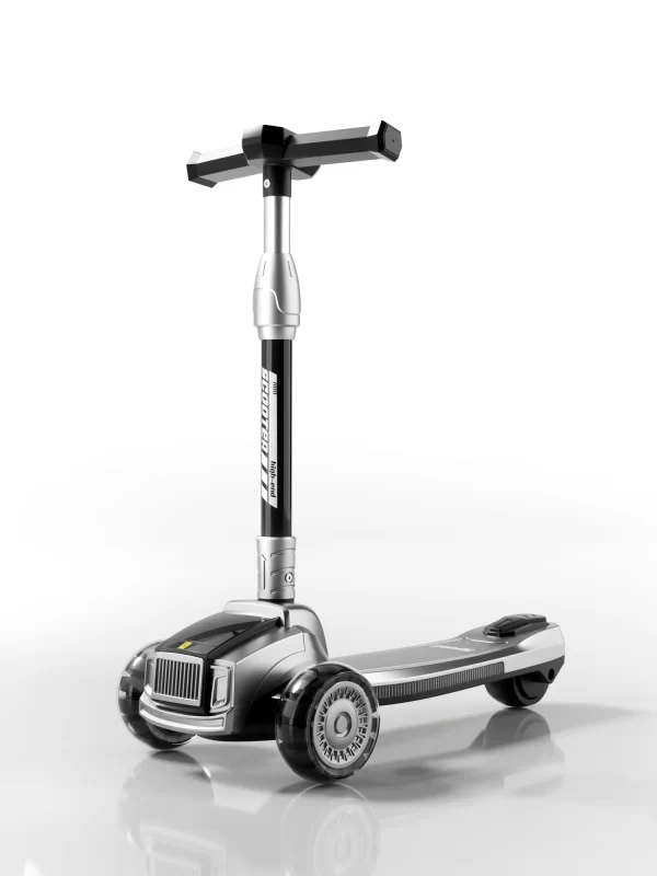 Kids Scooter with LED Lights and Music Extra-Wide PU Wheels Adjustable Height and Foldable for Distributor - 图片 3